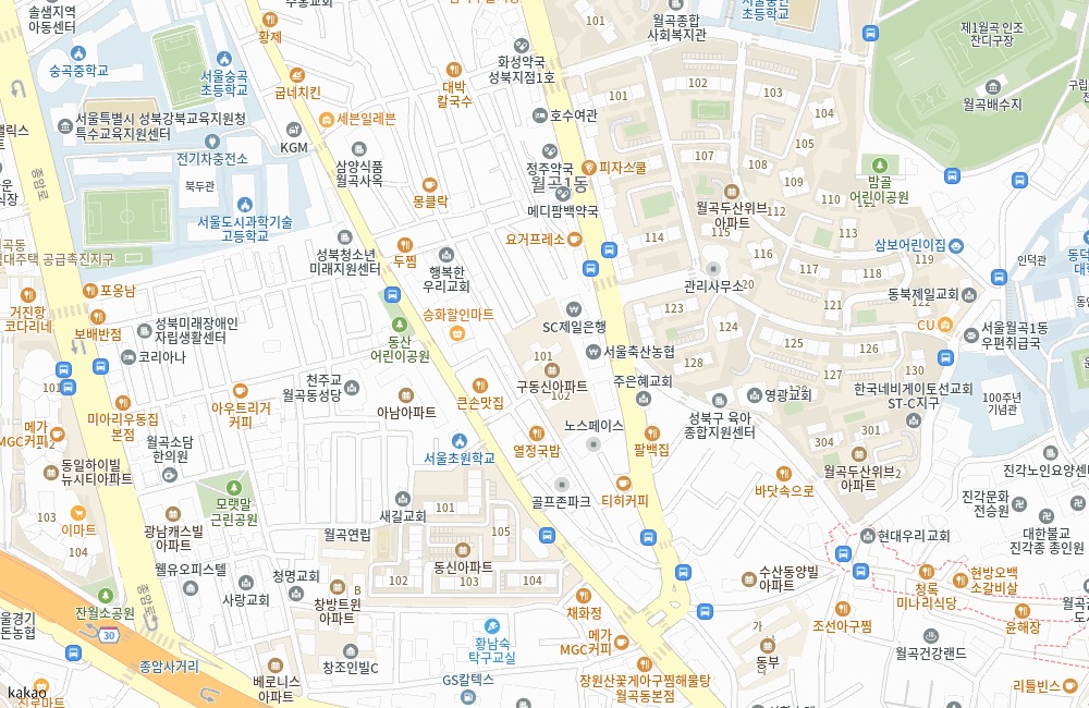 브라운스톤 월곡 센트럴 위치 지도