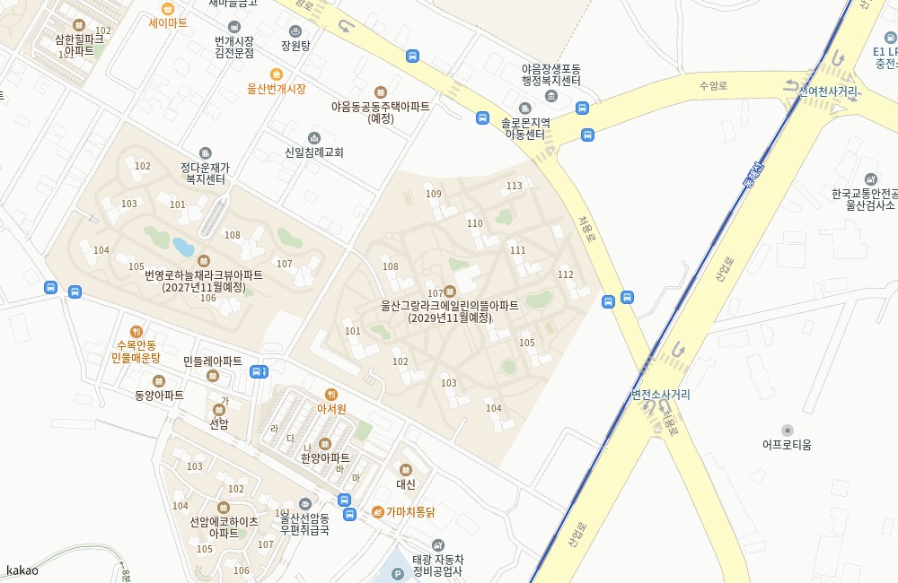 그랑라크 에일린의 뜰 위치 지도