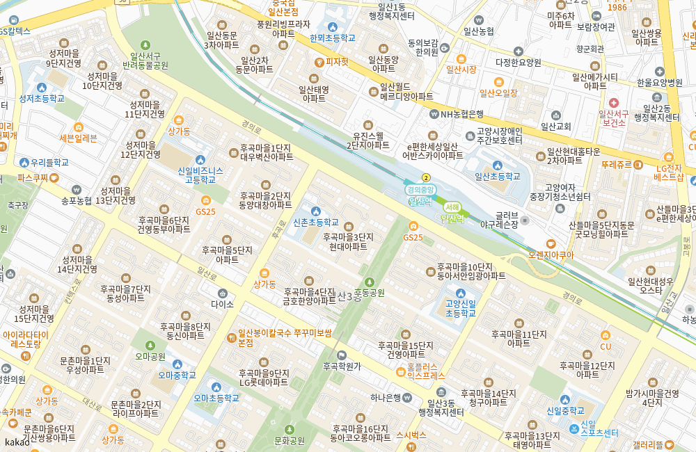 후곡마을 3·4·10·15단지 통합재건축 위치 지도