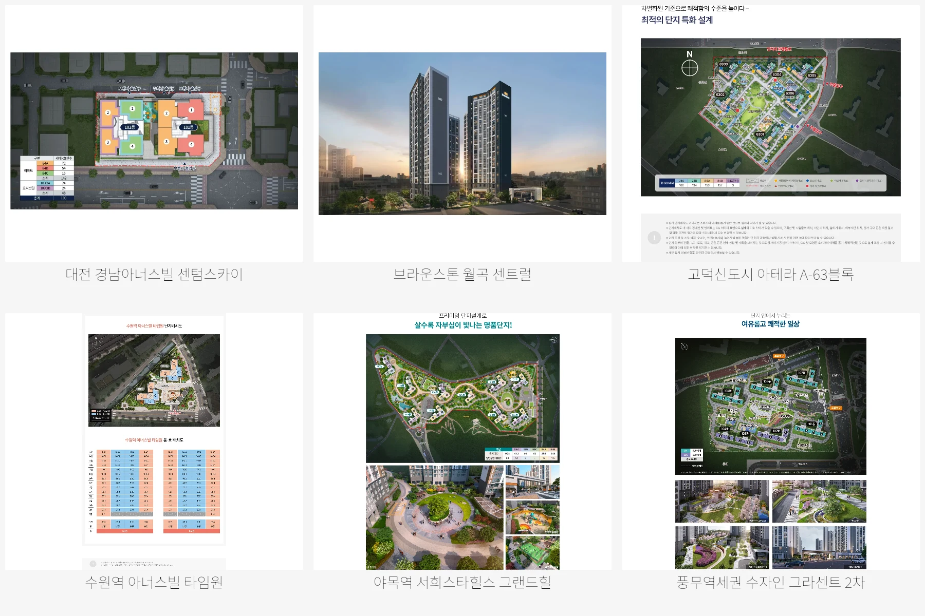 2026년 9월 10일 청약 접수 6개 단지 공식 시각자료 모음