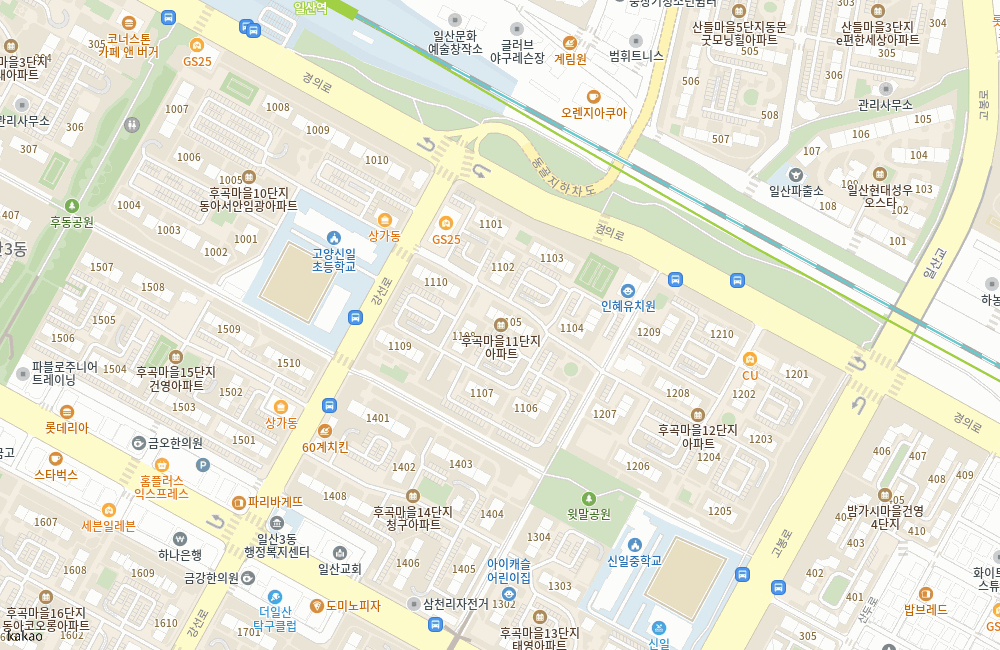 후곡11·12단지(일산후곡1112단지공무원아파트) 위치 지도